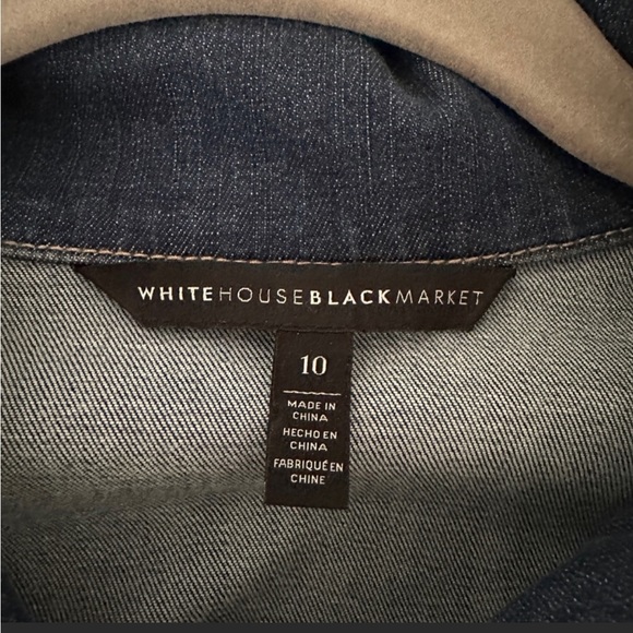 Cropped Denim Jean Jacket, White House Black Market size 10 - Picture 6 of 7